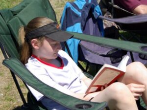proficient reader enjoying book