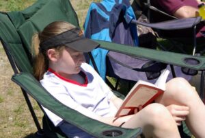 proficient reader enjoying book