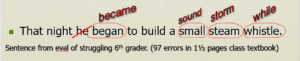 actual reading errors 6th grade