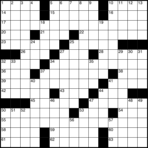 crossword puzzle