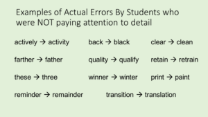 example of reading errors when do not pay attention to detail