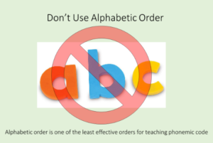 avoid alphabetic order teaching letters for reading
