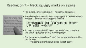 reading print black squiggles challenging puzzle
