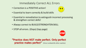 correct all errors in reading instruction to help student learn correctly
