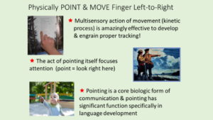 point to demonstrate teach directional tracking
