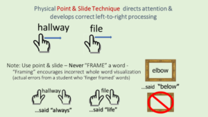 point and slide to teach directional tracking