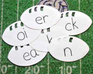 effective practice of phonemic code with fun football sound cards