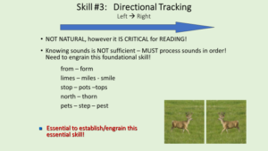 reading skill directional tracking
