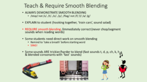 teach require smoothly blending sounds