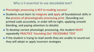 essential to use decodable text