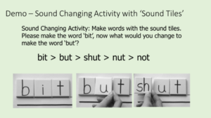 sound changing building words with sound tiles