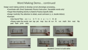 demo word making sound tiles