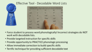 decodable words lists effective tool