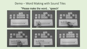 demo word making with sound tiles